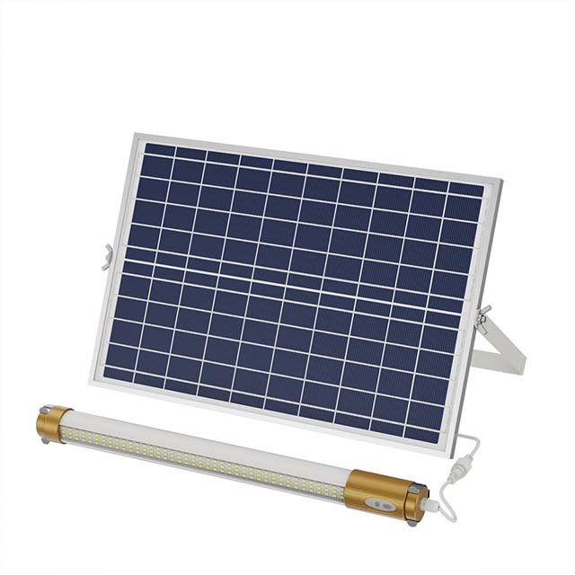 Moderne wiederaufladbare Lithiumbatterie Konstante Beleuchtung Solarpanel -Rohrleuchte für den Heimgebrauch